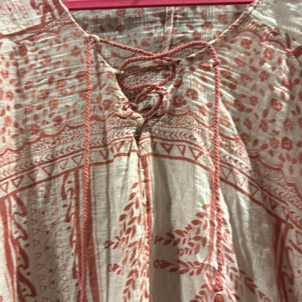 FREE PEOPLE DARLING BOHO PRINT TOP - Picture 3 of 5